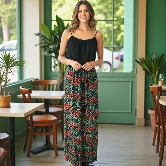 Y2K‎ City Triangles Maxi Dress M Fairy Grunge Sheer Overlay Whimsigoth Romantic - Picture 15 of 16